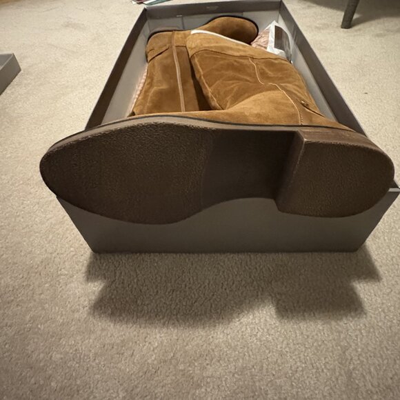 Franco Sarto Christine Wide Calf Tall Boots in Cognac Suede - BRAND NEW - Picture 5 of 7